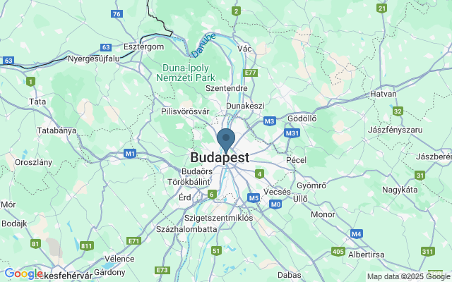 Kaart met locatie Budapest Holocaust Memorial